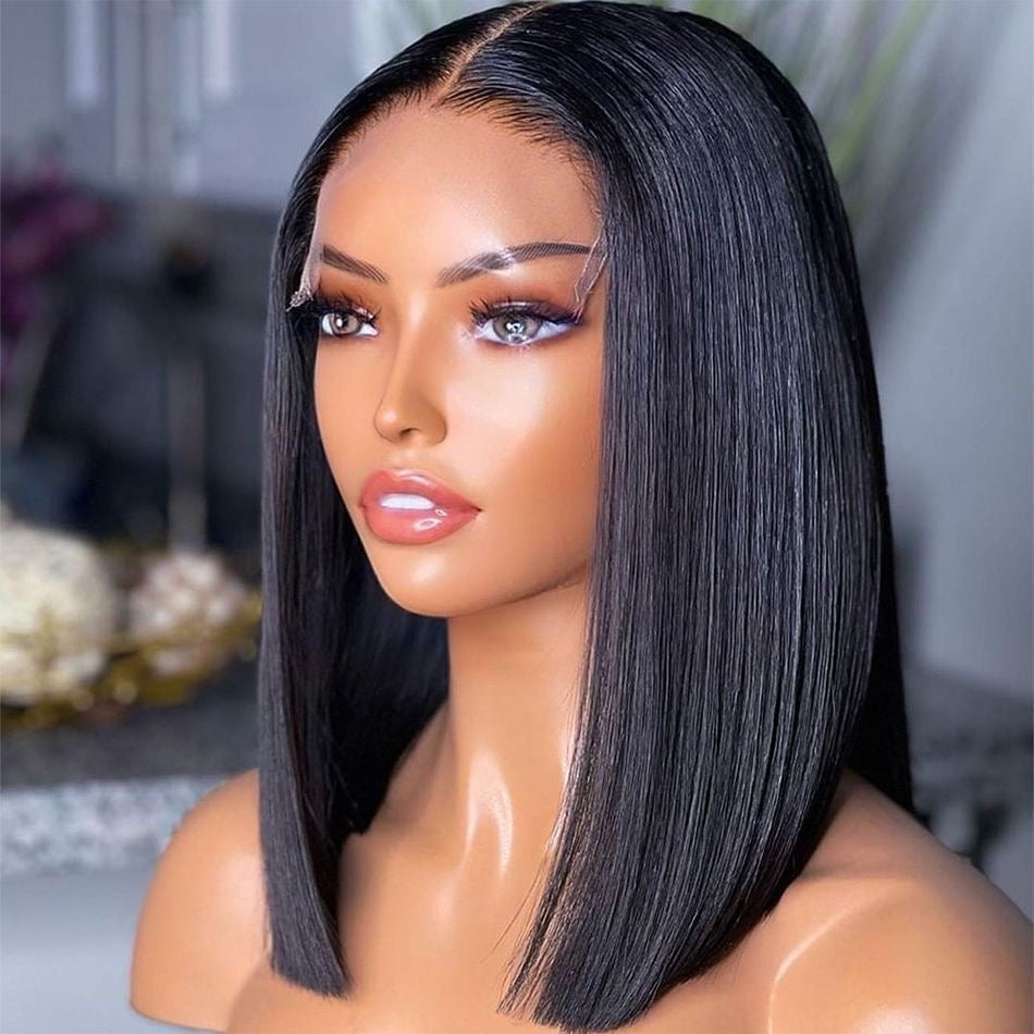 Super Double Drawn Vietnamese Raw Hair Natural Black Closure Wig (5X5)