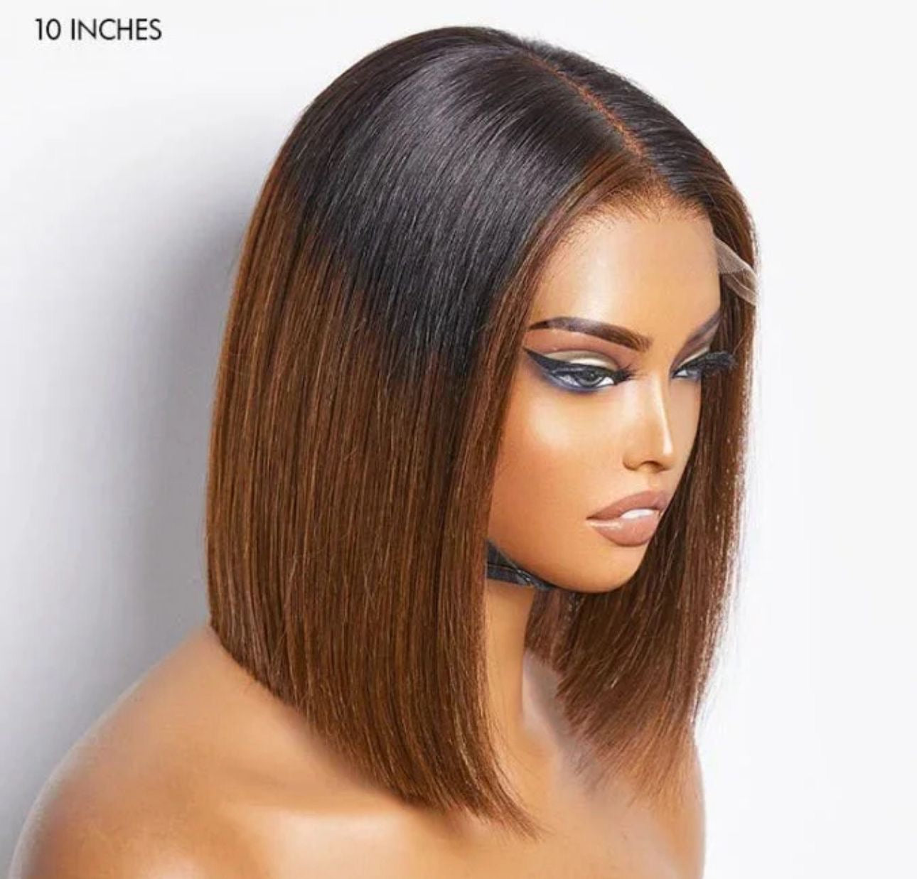 Super Double Drawn Vietnamese Raw Hair Brown Ombré Frontal Wig